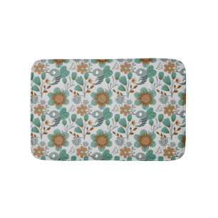 Colorful Spring Pattern Bath Mat