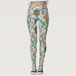 Colorful Spring Pattern Leggings