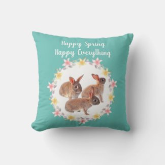 Colorful Spring Style Wild Rabbits Easter