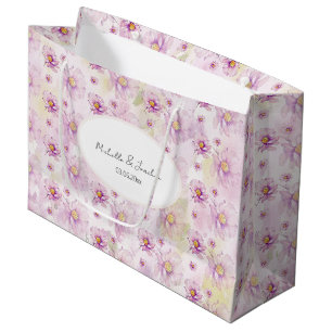 Colorful Spring Summer Floral Boho Garden Large Gift Bag