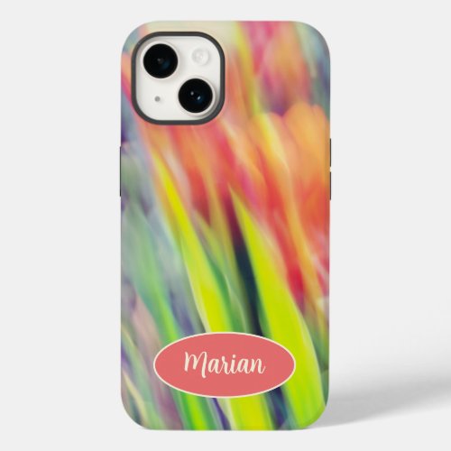 Colorful Spring Tulip Abstract Art Case_Mate iPhone 14 Case