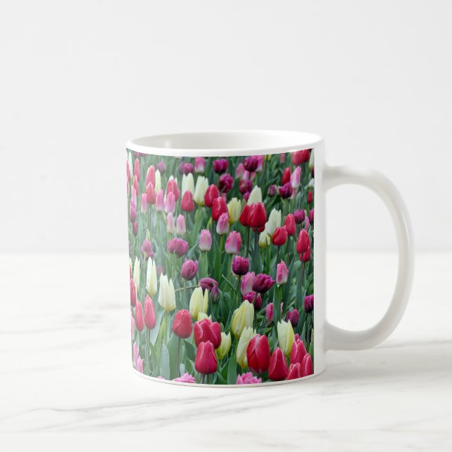 Colorful spring tulips coffee mug (Right)