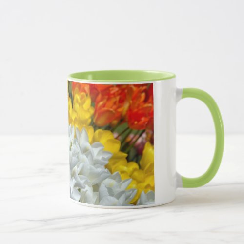 Colorful spring tulips coffee mug