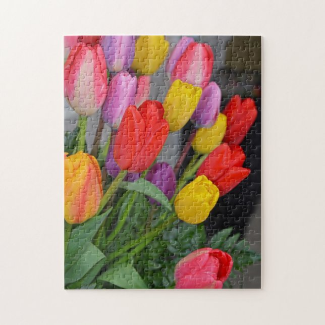 Colorful spring tulips jigsaw puzzle (Vertical)
