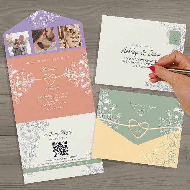 Colorful Spring Wedding All In One Invitation (Creator Uploaded)