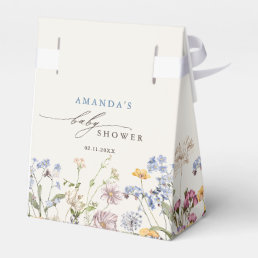 Colorful Spring Wildflower Meadow  Baby Shower Favor Boxes