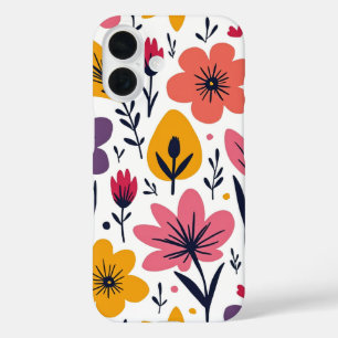 Colorful Spring Wildflower Meadow Botanical iPhone 16 Case