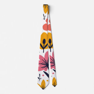 Colorful Spring Wildflower Meadow Botanical Neck Tie