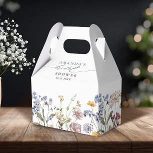 Colorful Spring Wildflower Meadow Bridal Shower Favor Boxes