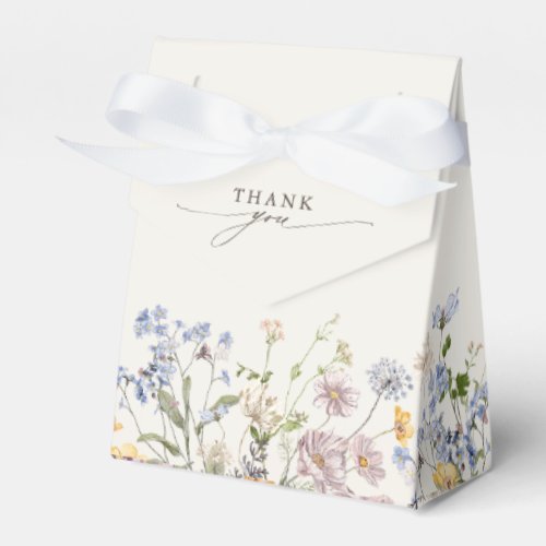 Colorful Spring Wildflower Meadow  Bridal Shower Favor Boxes