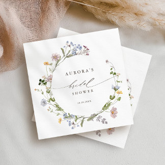 Colorful Spring Wildflower Meadow Bridal shower    Napkins