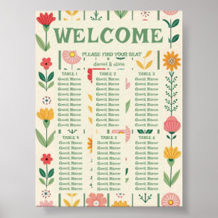 Colorful Spring Wildflower Meadow G Seating Charts