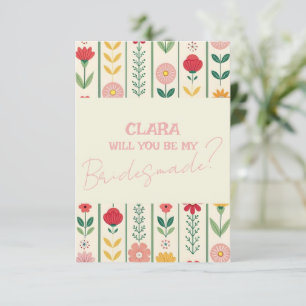 Colorful Spring Wildflower Meadow Garde Bridesmade Invitation