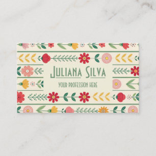 Colorful Spring Wildflower Meadow Garden Business Card