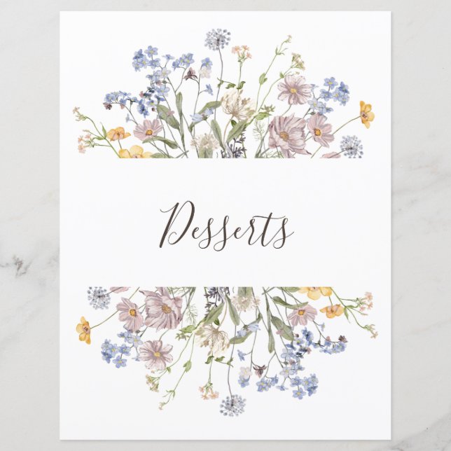 Colorful Spring Wildflower Meadow Garden Divider (Front)