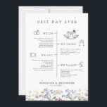 Colorful Spring Wildflower Meadow Garden  Program<br><div class="desc">Capture the beauty of nature on your special day with our exquisite wildflower watercolor best day ever wedding program. Elegant, unique, and blooming with love. Use the text fields to personalize your design with your own wording and details. If you want to change the font style, color or text placement,...</div>