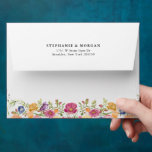 Colorful Spring Wildflower Meadow Garden Wedding  Envelope<br><div class="desc">Make your wedding day unforgettable with our beautifully crafted, floral wedding invitation envelope. The delicate pastel flower wreath brings a romantic, garden-inspired touch to your celebration. Personalize the card with your own text, and easily adjust the font style, color, and layout to suit your taste by clicking the 'Customize Further'...</div>