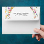 Colorful Spring Wildflower Meadow Garden Wedding  Envelope<br><div class="desc">Make your wedding day unforgettable with our beautifully crafted, floral wedding invitation envelope. The delicate pastel flower wreath brings a romantic, garden-inspired touch to your celebration. Personalize the card with your own text, and easily adjust the font style, color, and layout to suit your taste by clicking the 'Customize Further'...</div>