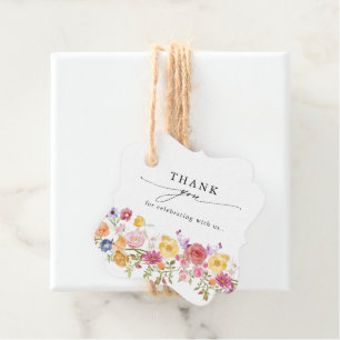 Colorful Spring Wildflower Meadow Garden Wedding Favor Tags