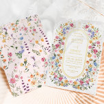 Colorful Spring Wildflower Meadow Garden Wedding Foil Invitation<br><div class="desc">Impress your guests with this classy wedding invite. The cheerful design features colorful watercolor wildflowers mixed with lush greenery foliage. Use the text fields to personalize the card with your own wording and details. If you want to change the font style, color or text placement, simply click the "Customize Further"...</div>