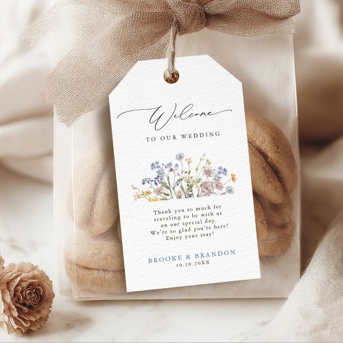 Colorful Spring Wildflower Meadow Garden Wedding Gift Tags