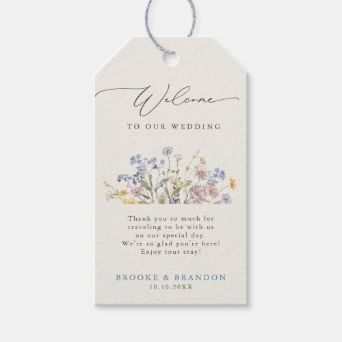  Colorful Spring Wildflower Meadow Garden Wedding  Gift Tags