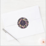 Colorful Spring Wildflower Meadow Garden Wedding I Classic Round Sticker<br><div class="desc">Make your wedding day unforgettable with our beautifully crafted, floral wedding envelope seal sticker. The delicate pastel flower wreath brings a romantic, garden-inspired touch to your celebration. Personalize the card with your own text, and easily adjust the font style, color, and layout to suit your taste by clicking the 'Customize...</div>