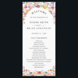 Colorful Spring Wildflower Meadow Garden Wedding I Program<br><div class="desc">Make your wedding day unforgettable with our beautifully crafted, floral wedding program. The delicate pastel flower wreath brings a romantic, garden-inspired touch to your celebration. Personalize the card with your own text, and easily adjust the font style, color, and layout to suit your taste by clicking the 'Customize Further' button....</div>