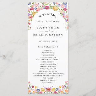 Colorful Spring Wildflower Meadow Garden Wedding I Program