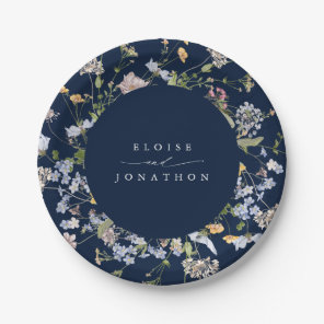 Colorful Spring Wildflower Meadow Garden Wedding Paper Plates