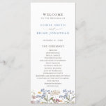 Colorful Spring Wildflower Meadow Garden Wedding  Program<br><div class="desc">Capture the beauty of nature on your special day with our exquisite wildflower watercolor wedding program. Elegant, unique, and blooming with love. Use the text fields to personalize your design with your own wording and details. If you want to change the font style, color or text placement, simply click the...</div>