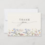 Colorful Spring Wildflower Meadow Garden Wedding  Thank You Card