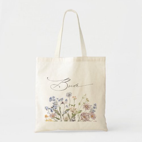 Colorful Spring Wildflower Meadow Garden Wedding  Tote Bag
