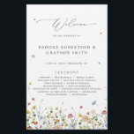 Colorful Spring Wildflower Meadow  Wedding Program<br><div class="desc">Capture the beauty of nature on your special day with our exquisite wildflower watercolor wedding program. Elegant, unique, and blooming with love. Use the text fields to personalize your design with your own wording and details. If you want to change the font style, color or text placement, simply click the...</div>