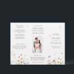 Colorful Spring Wildflower Meadow  Wedding Program<br><div class="desc">Celebrate your special day with this elegant wildflower wedding program card, featuring delicate watercolor florals and modern script typography. The soft floral border, minimalist layout, and pastel color palette make it perfect for garden weddings, outdoor ceremonies, spring or summer celebrations, and boho or rustic themes. Fully customizable with your personal...</div>