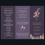 Colorful Spring Wildflower Meadow  Wedding Program<br><div class="desc">Make your wedding day unforgettable with our beautifully crafted, floral wedding program. The delicate pastel flower wreath brings a romantic, garden-inspired touch to your celebration. Personalize the card with your own text, and easily adjust the font style, color, and layout to suit your taste by clicking the 'Customize Further' button....</div>