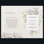 Colorful Spring Wildflower Meadow  Wedding Program<br><div class="desc">Capture the beauty of nature on your special day with our exquisite wildflower watercolor wedding program. Elegant, unique, and blooming with love. Use the text fields to personalize your design with your own wording and details. If you want to change the font style, color or text placement, simply click the...</div>