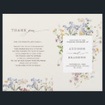 Colorful Spring Wildflower Meadow  Wedding Program<br><div class="desc">Capture the beauty of nature on your special day with our exquisite wildflower watercolor wedding program. Elegant, unique, and blooming with love. Use the text fields to personalize your design with your own wording and details. If you want to change the font style, color or text placement, simply click the...</div>