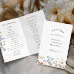 Colorful Spring Wildflower Meadow  Wedding Program<br><div class="desc">Capture the beauty of nature on your special day with our exquisite wildflower watercolor wedding program. Elegant, unique, and blooming with love. Use the text fields to personalize your design with your own wording and details. If you want to change the font style, color or text placement, simply click the...</div>