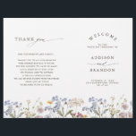 Colorful Spring Wildflower Meadow  Wedding Program<br><div class="desc">Capture the beauty of nature on your special day with our exquisite wildflower watercolor wedding program. Elegant, unique, and blooming with love. Use the text fields to personalize your design with your own wording and details. If you want to change the font style, color or text placement, simply click the...</div>