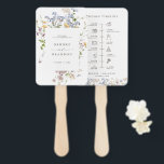 Colorful Spring Wildflower Meadow wedding Timeline Hand Fan<br><div class="desc">Capture the beauty of nature on your special day with our exquisite wildflower watercolor wedding timeline hand fan. Elegant, unique, and blooming with love. Use the text fields to personalize your design with your own wording and details. If you want to change the font style, color or text placement, simply...</div>