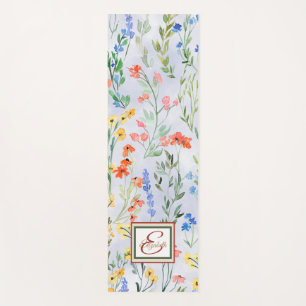 Colorful Spring Wildflower Meadow Yoga Mat