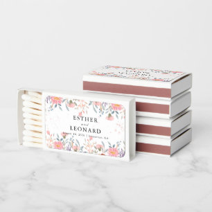 Colorful Spring Wildflower Wedding  Matchboxes