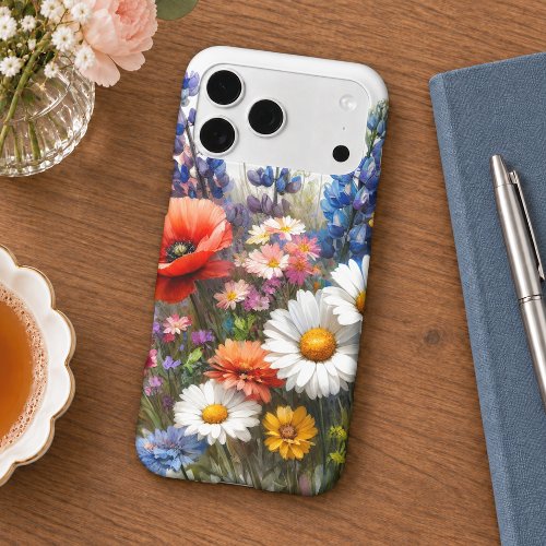 Colorful Spring Wildflowers Floral Watercolor Art Iphone 18 Pro Max Case