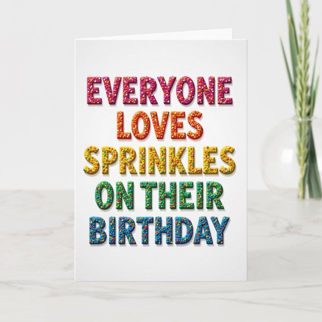 Colorful Sprinkle Birthday Card (Front)