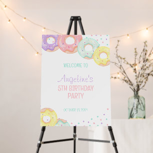 Colorful Sprinkle Donuts Kids Birthday Foam Board