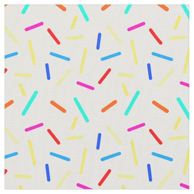 Colorful Sprinkle Line Confetti Pattern Wenjr  Fabric (Close Up)