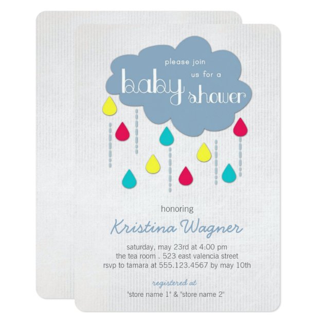 Colorful Sprinkles Baby Shower Invitation