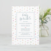Colorful Sprinkles Baby Sprinkle Baby Shower Invitation (Standing Front)