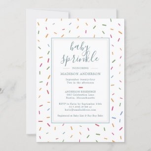 Colorful Sprinkles Baby Sprinkle Baby Shower Invitation